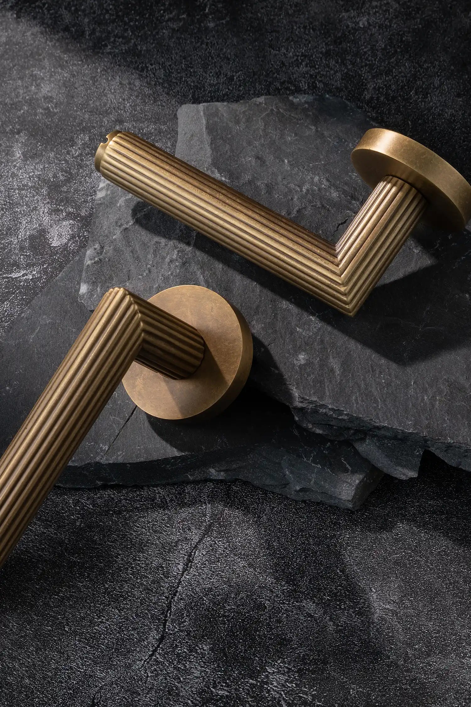 Midal | Lever Door Handles | Ochre Antique Brass