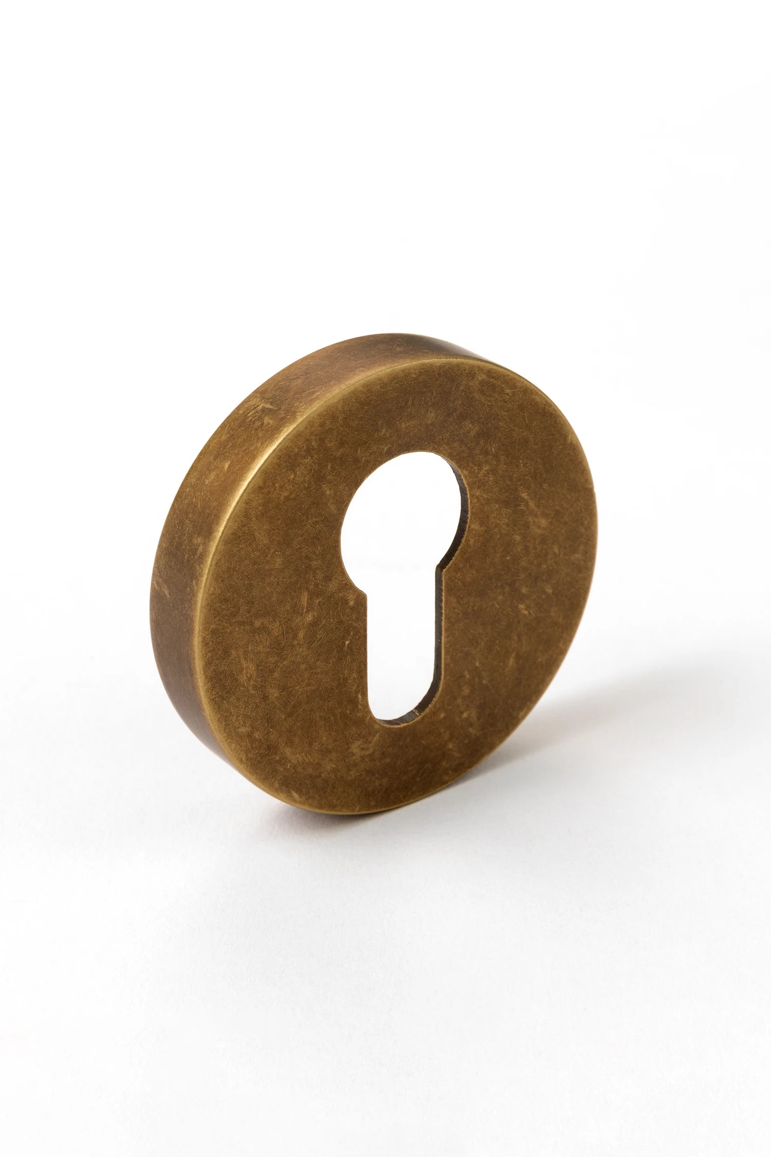 Cylinder Lock Escutcheon | Round | Ochre Antique Brass