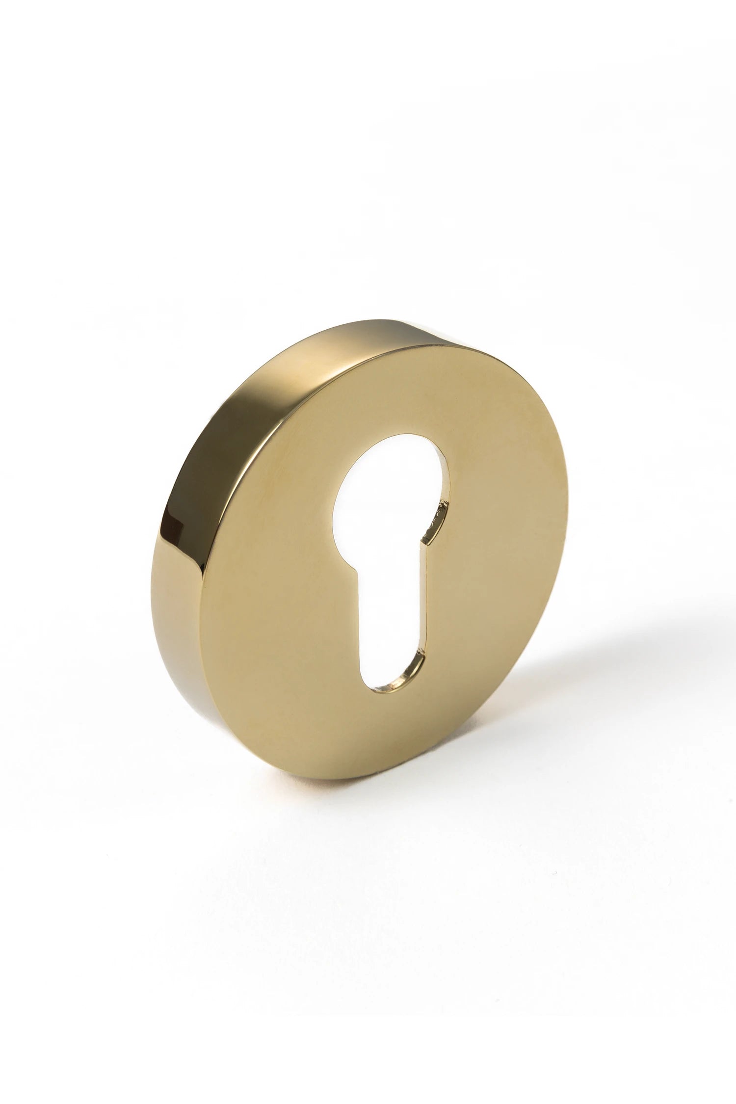 Cylinder Lock Escutcheon | Round | Polished Brass