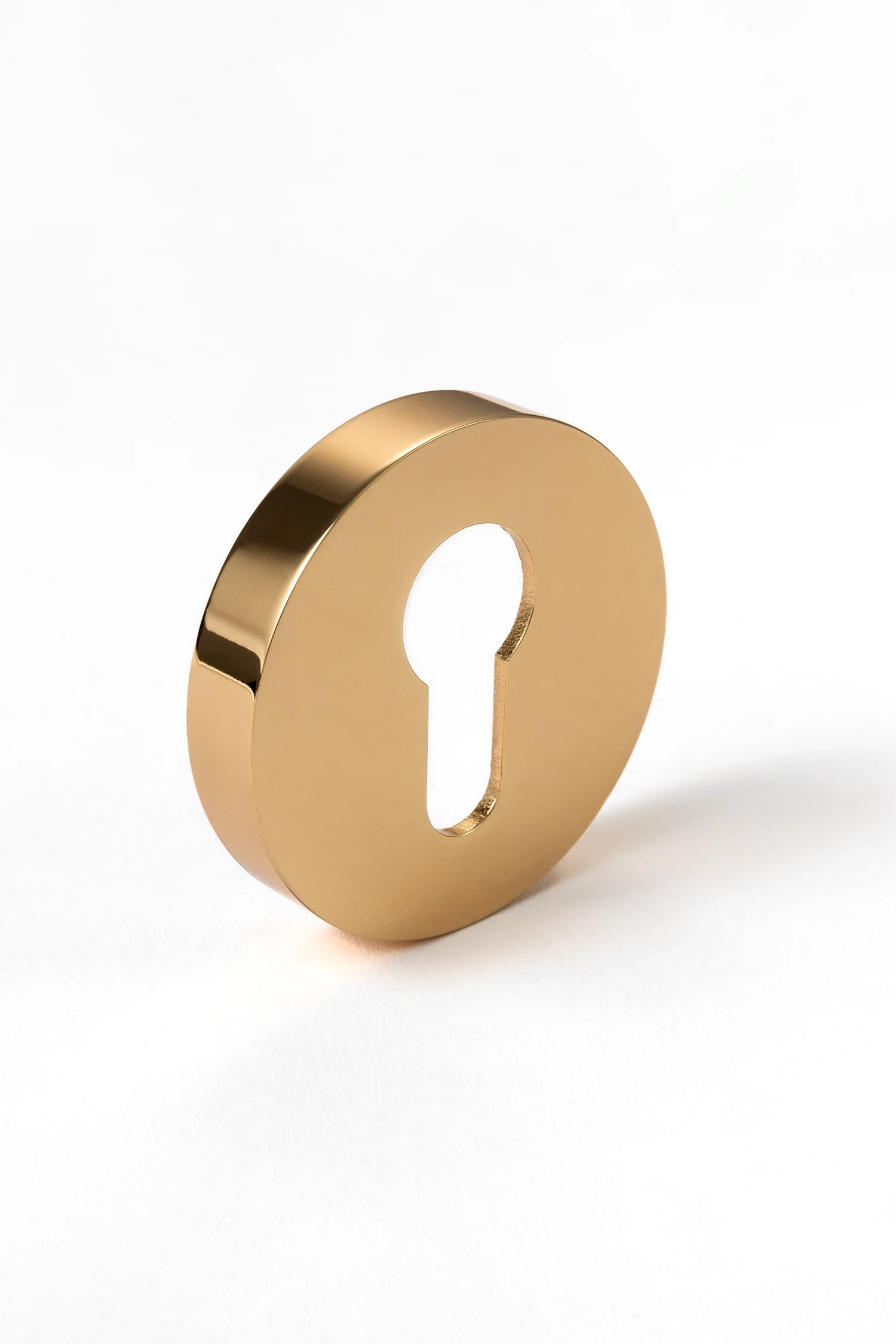 Cylinder Lock Escutcheon | Round | Polished Gold