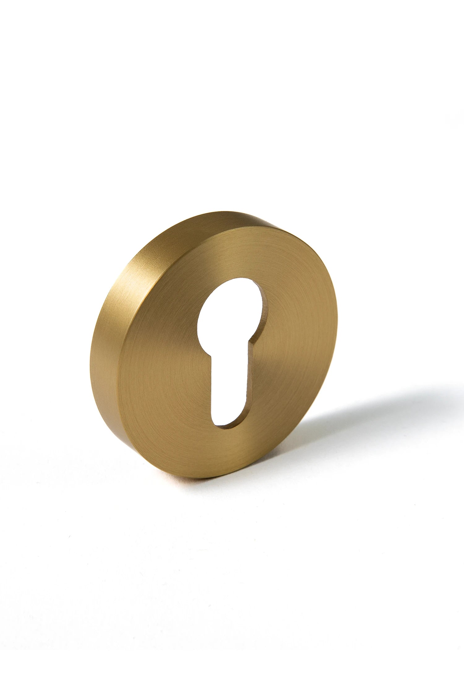 Cylinder Lock Escutcheon | Round | Satin Brass