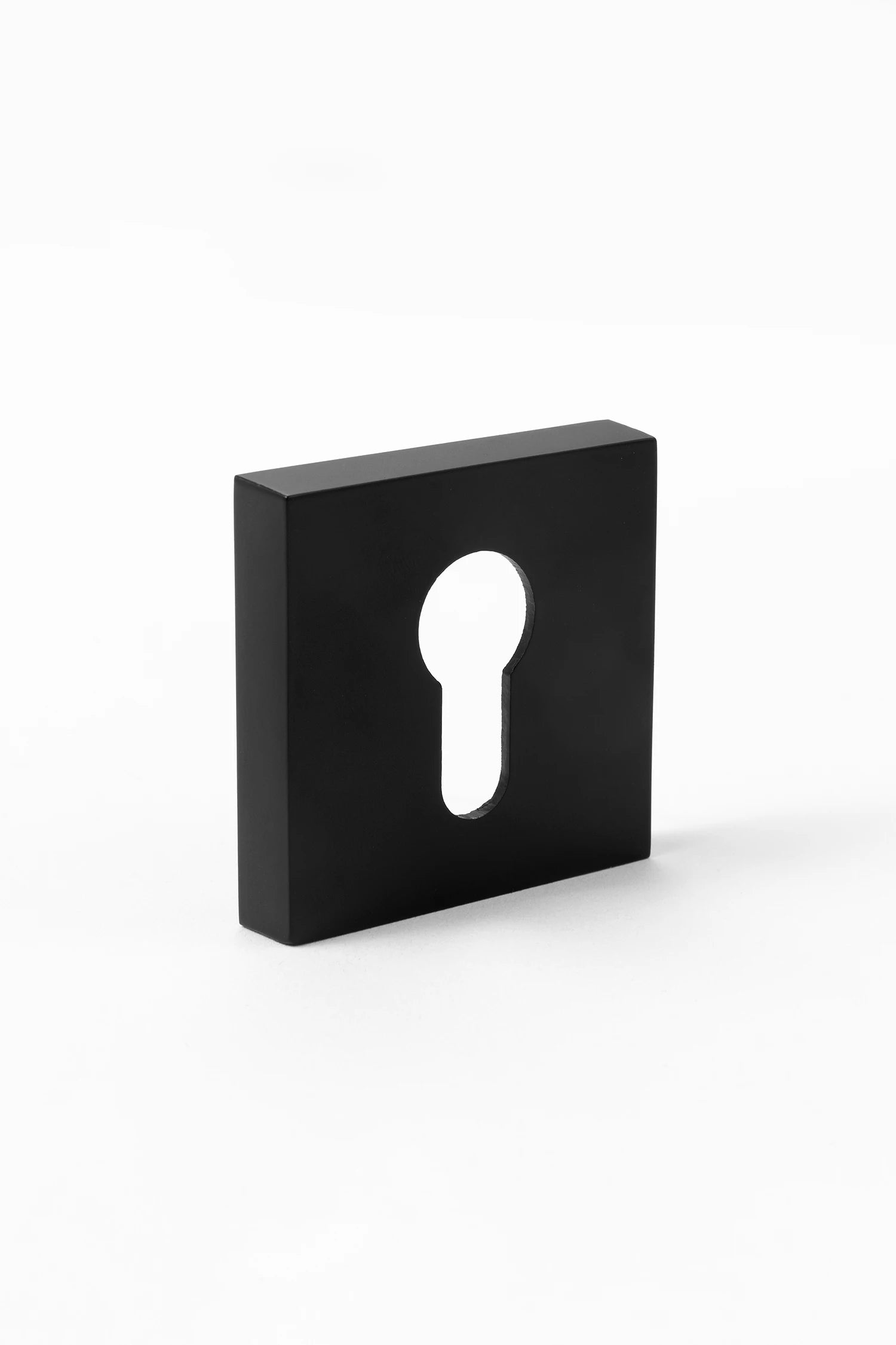 Cylinder Lock Escutcheon | Square | Black