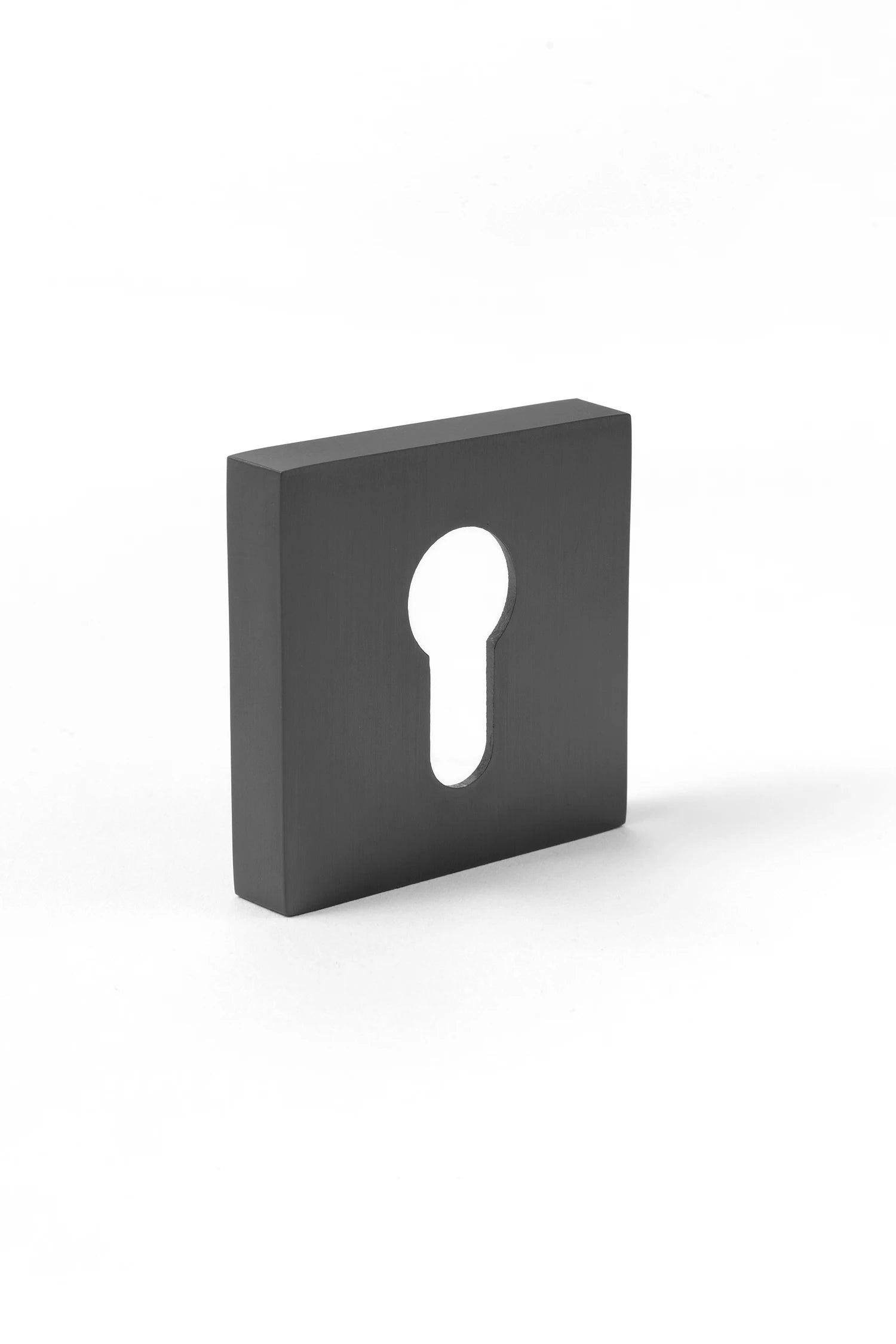 Cylinder Lock Escutcheon | Square | Charcoal Grey